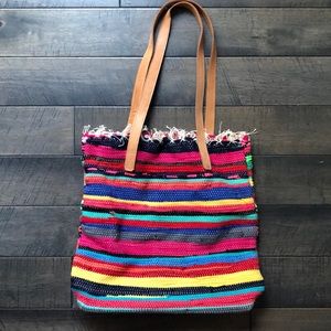 Boho Multi Color Woven Shoulder Bag